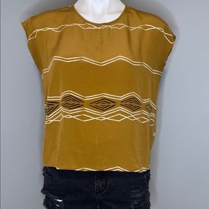 5/$25 - No brand/tag- Gold/mustard yellow crop top